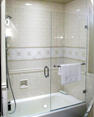 Shower Glass Partition Enclosure At, Bathtub Glass Partition